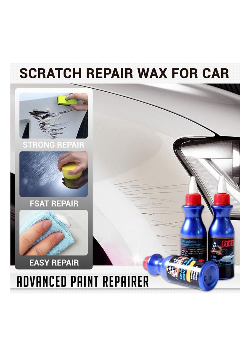 Scratch Repair Wax for Car, Car Scratch Remover Kit, Professional Car Paint Scratch Repair Agent, Car Resurfacing Polisher Scratch Repair Paste, Vehicle Paint Care (3 Bottles) - Image 2