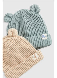 mothercare Baby Beanie Hats - 2 Pack  - Image 2