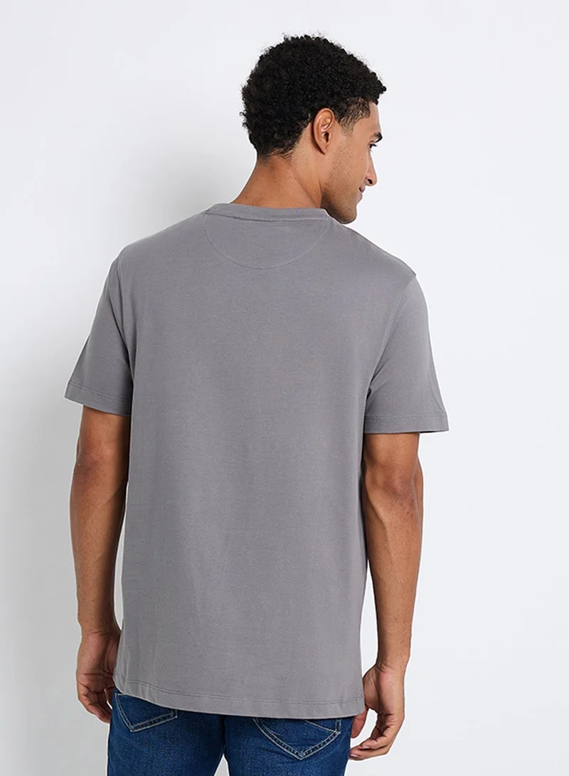 Ben Sherman Pima Cotton Chest Print Crew Neck T-Shirt