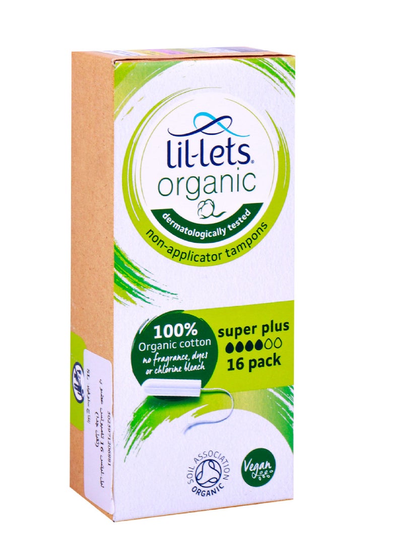 LILLETS ORG NON-APP SUPER PLUS TAM 16'S