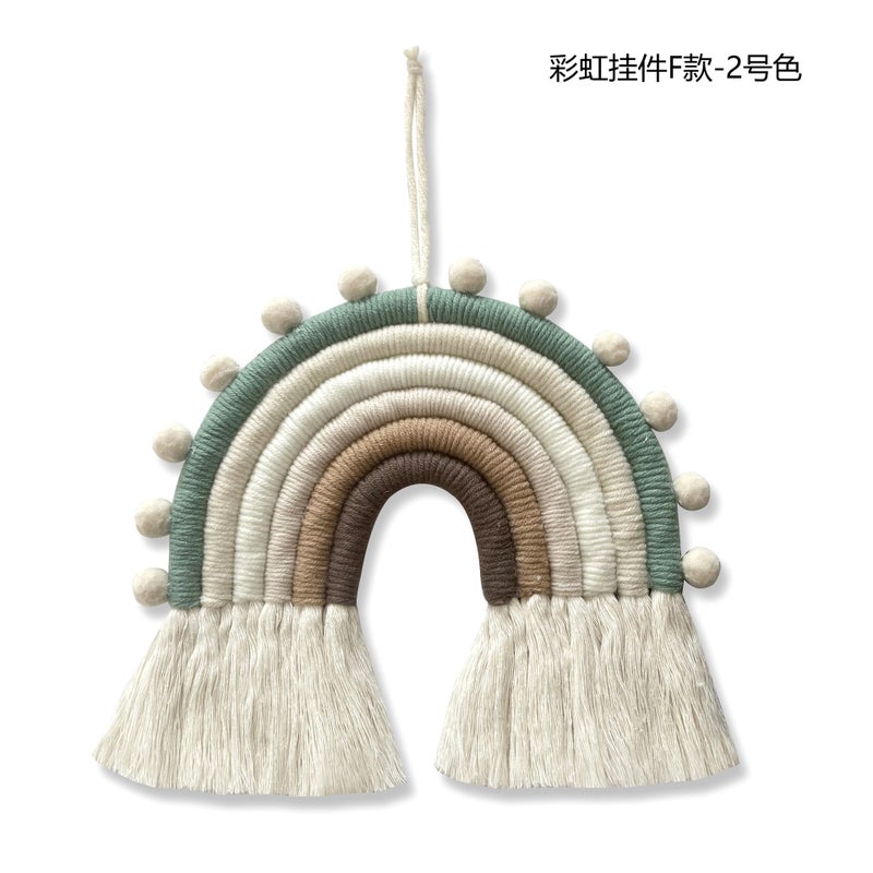 Ins Decoration Nordic Style Home Children'S Room Decoration Pendant Woven Rainbow Hanging Ornament Wall Decoration Hanging Ornament 7 Pieces - Image 1