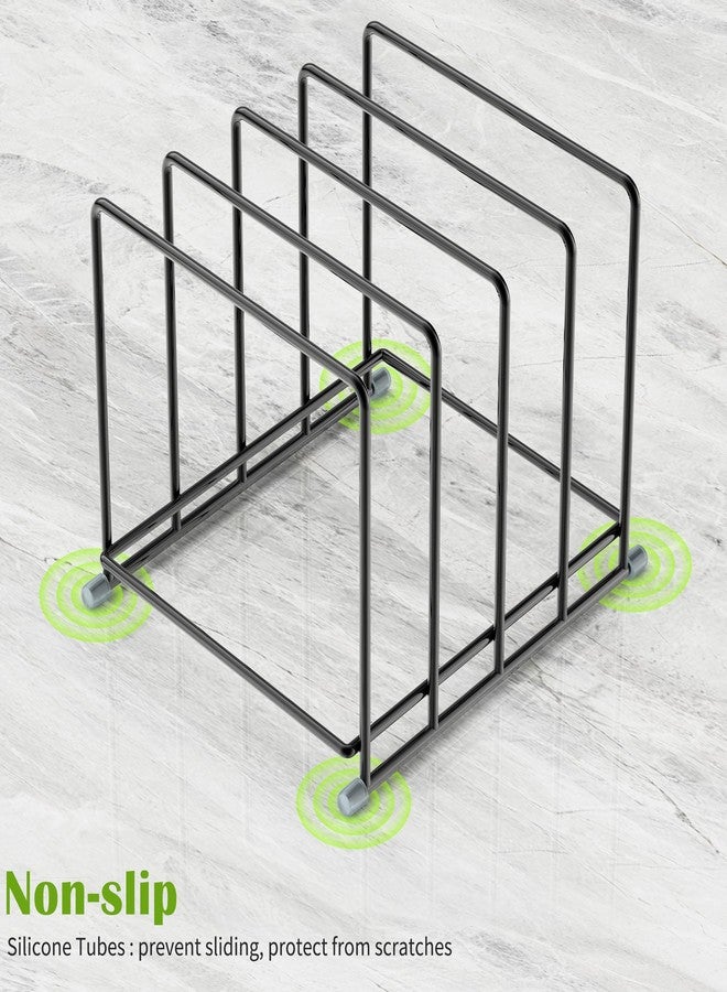 PLUVON Cutting Board Organizer - 4 Slot Kitchen Cabinet Organizer for Pan,Baking sheet,Cookie Sheet with 1.6 Inch Wide Slots(2PC-Large) - Image 3