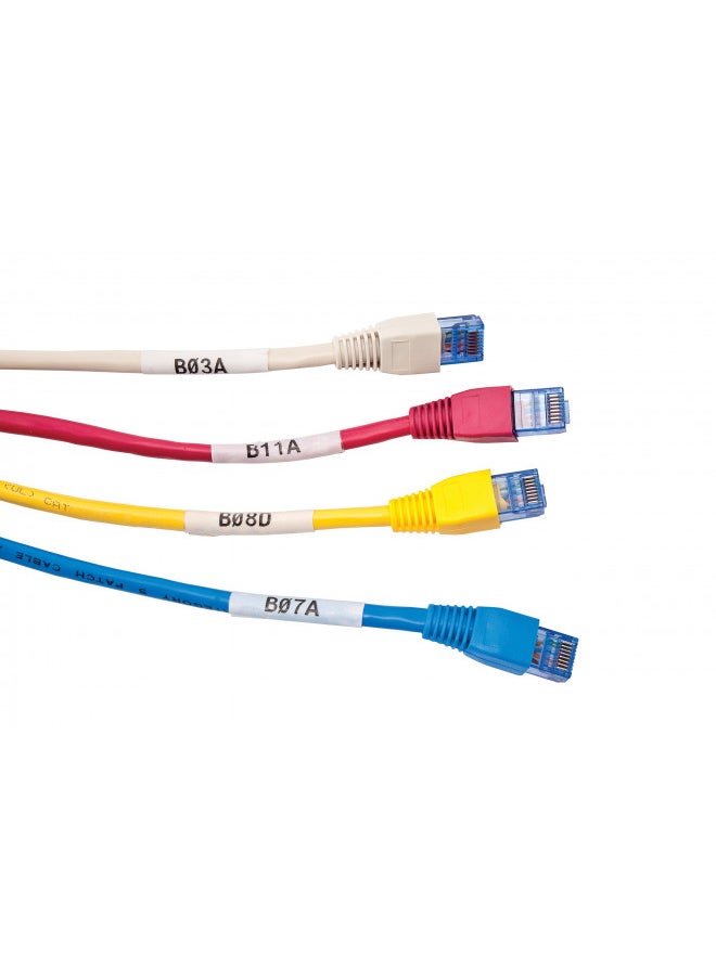 Brady Authentic (M21-1500-427) Self-Laminating Wire Wrap for Control and Electrical Panels, Datacom Cables, Black on White- For M210, M210-LAB, M211, BMP21-PLUS and BMP21-LAB Printers, 1.5" W 14' L