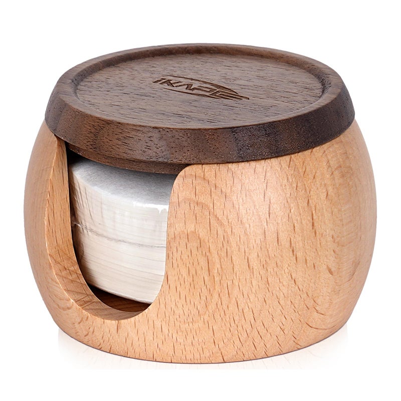 IKAPE Espresso Coffee Accessories 200pcs 533MM Paper Filters Replacement Espresso Puck Paper Filters with a Wooden Storage Holder Compatible with Breville 54mm Portafilter Basket