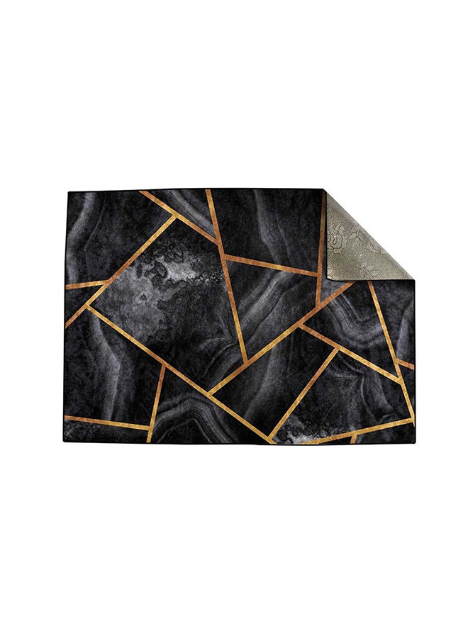 RIZARIES Black Grey Mosaic Centerpiece Rug, Fabric, Rectangle - Image 2