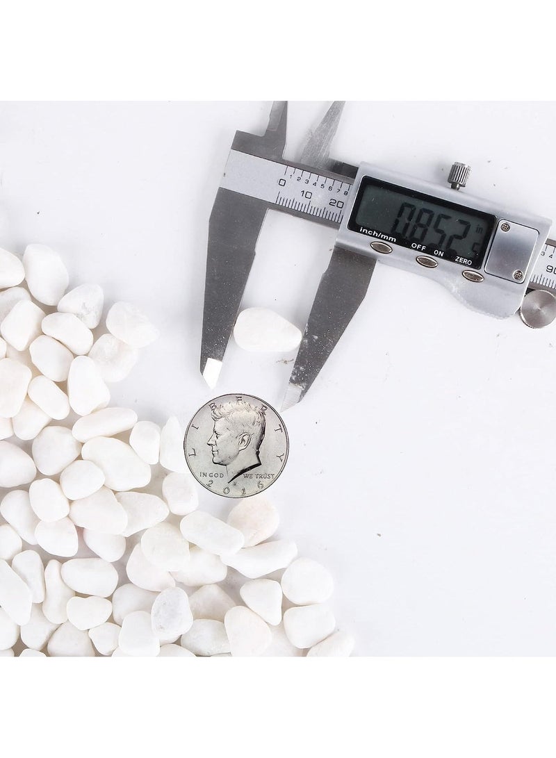 Home zone Unpolished White Pebbles for Plants Garden Vases 4.5 lb (2KG) White Rocks Gravel Decorative Stone 1/2" - Image 4