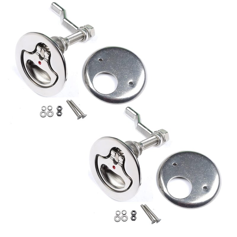 Thorn Boat Cam Latch Stainless Steel Marine Hatch Pull with Back Plate