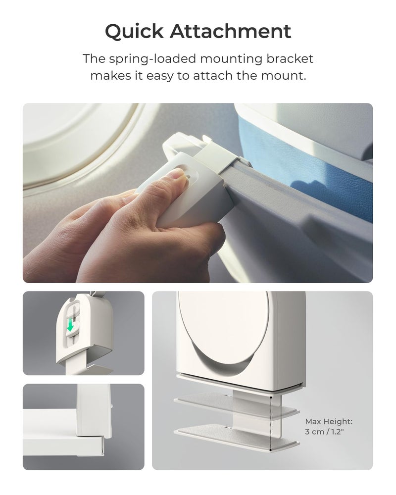 iOttie Treker Travel Essentials Magnetic Airplane Phone Holder with 360Â° Rotation Swivel Head and Magnetic Ring Adapter for Universal Compatibility with MagSafe, Qi2, iPhone, and Android Smartphones - Image 2