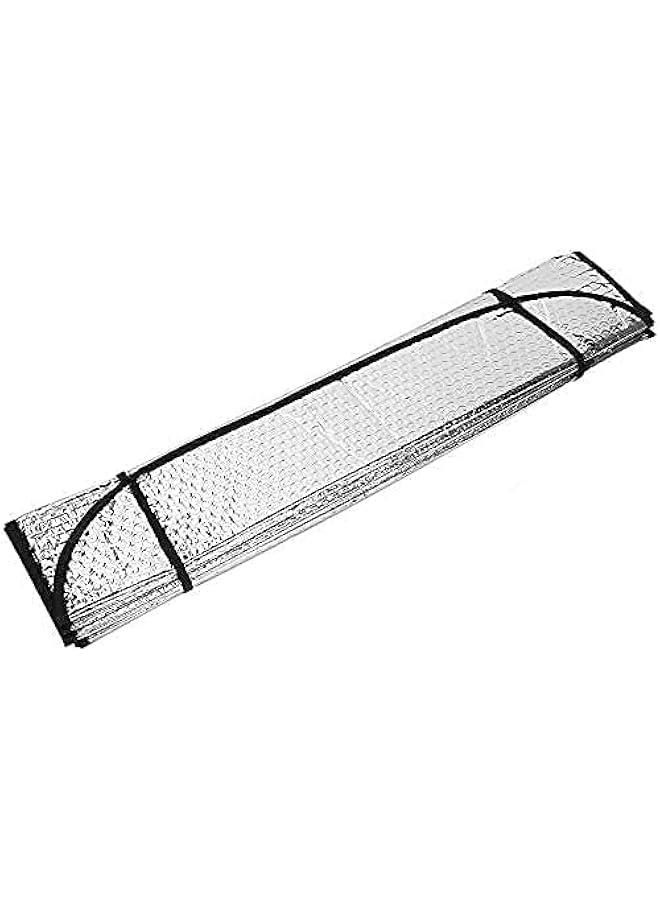 Folding Front Car Sunshade, Universal Car Moon and Sun Protector with 2 Suction Cups and 2 Straps (140 x 70 cm) - Image 1