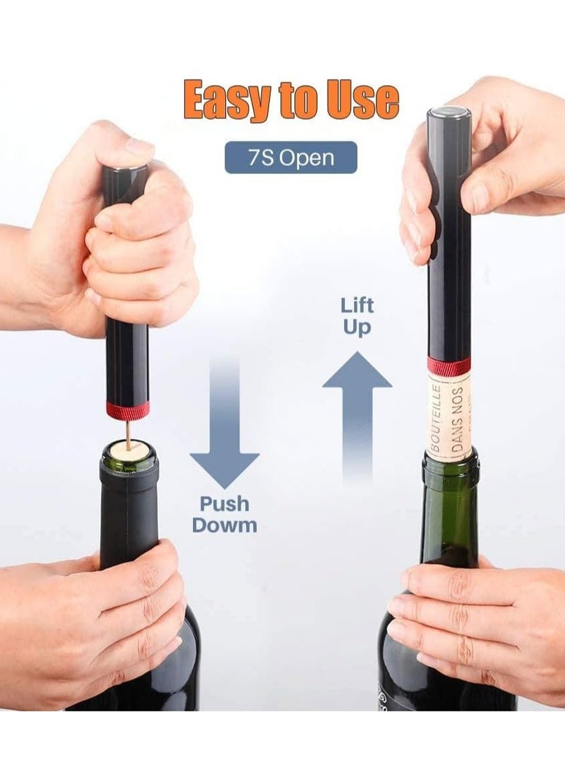 SYOSI - w i n e Opener Air Pressure Pump Opener Set, Include Air Pressure Pump Bottle Opener With Foil Cutter, Aerator Pourer, Vacuum Stopper Efficient Corkscrew Bottle Opener, Great For w i n e Lovers - Image 1