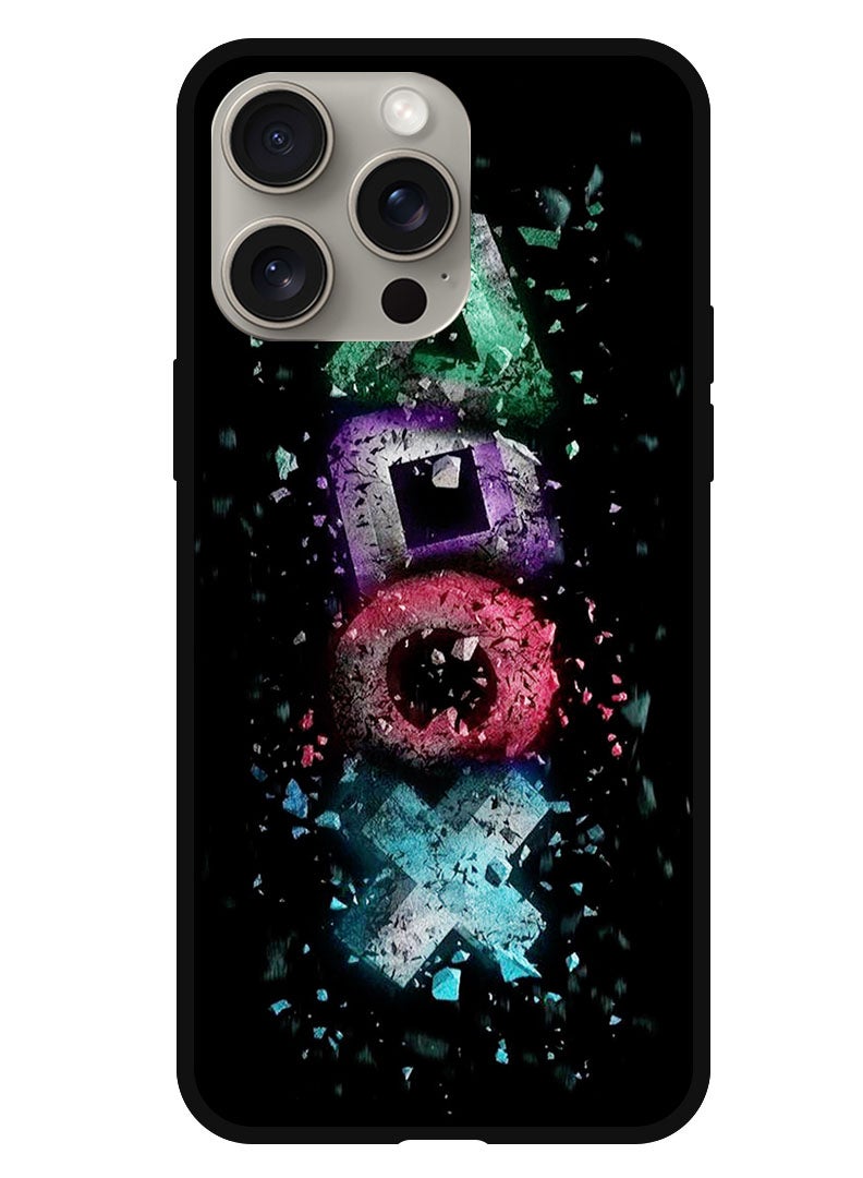 Theodor Protective Case Anti Scratch Shock Proof Bumper Cover For iPhone 15 Pro Max PS symbols - Image 1