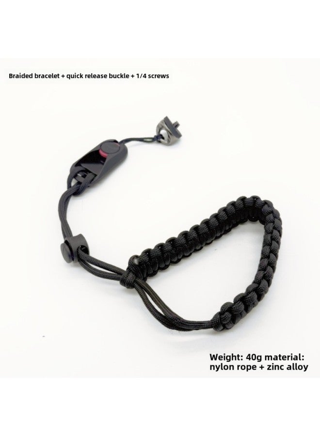 Generic For DJI DJI Pocket3 Hand Rope Pocket Camera Wrist Strap Nsta360 X4 Handheld Anti-lost Rope-Color:Braided Bracelet + Quick Release Buckle + Screws  - Image 2
