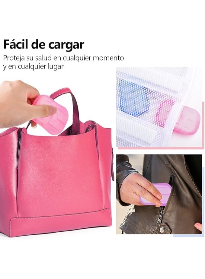 عبوتان من صابون ورقي صغير محمول للسفر(40 ورقة) – صابون يدوي للاستعمال مرة واحدة – برائحة عطرية للاستخدام الخارجي والتخييم - Image 3