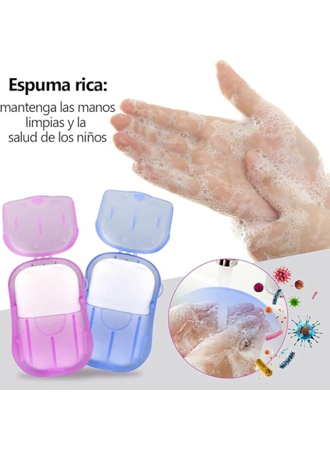 عبوتان من صابون ورقي صغير محمول للسفر(40 ورقة) – صابون يدوي للاستعمال مرة واحدة – برائحة عطرية للاستخدام الخارجي والتخييم - Image 5