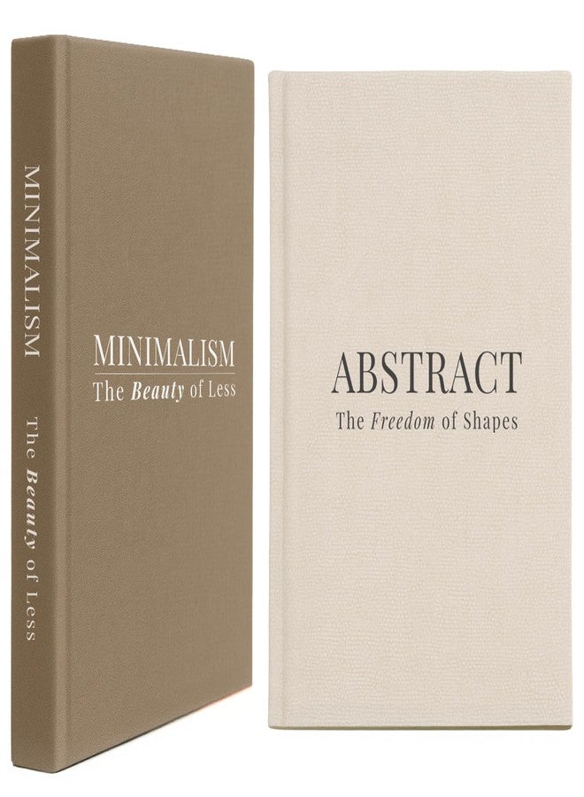 VEOJEIN Aesthetic Decorative Books - Set of 2 Stylish Fake/Faux Book-looking Decor, For Coffee Table, Living Room, Shelf, Office. Hidden Storage Compartment and Hardcover Journal, Abstract/Minimalist - Image 4