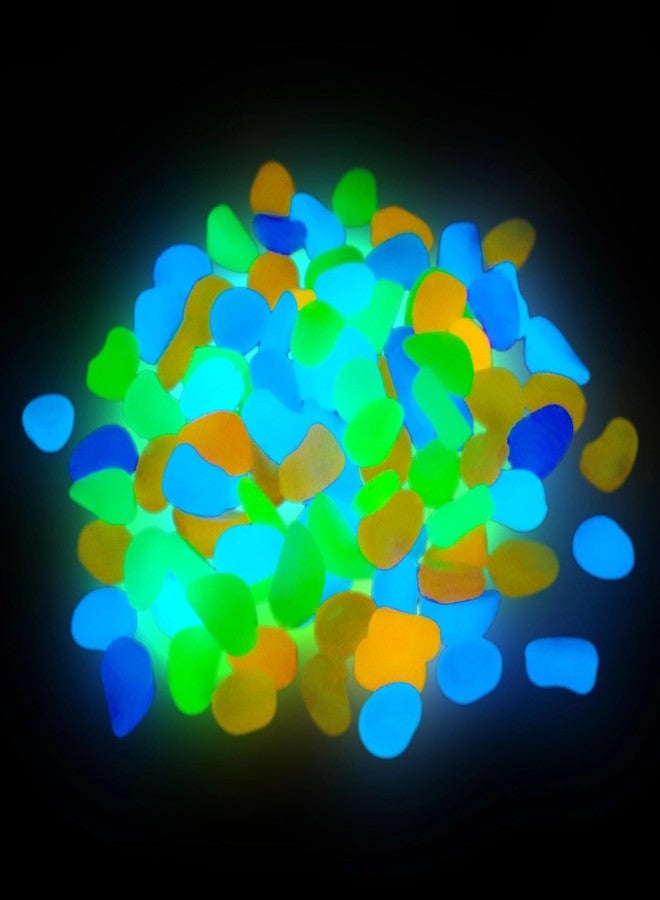 DORMIYA 750 Pcs Glow in The Dark Rocks, 1.1 in Garden Pebbles, Decorative Aquarium Gravel, Safe Plastic Luminous Stones for Fish Tank, Garden, Plant, DIY Decoration - Image 3