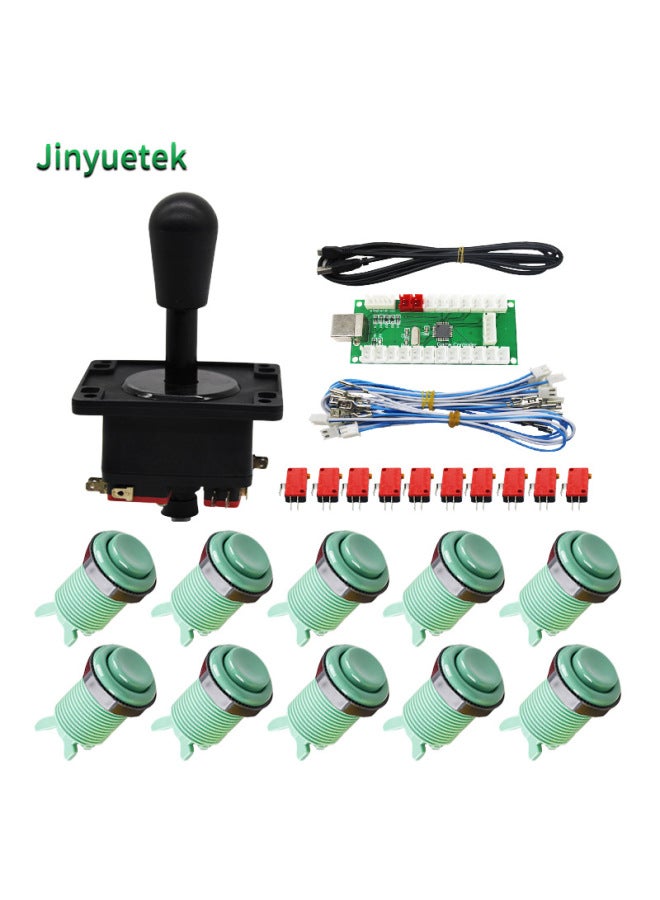 DIY Arcade Rocker Kit USB Computer Rocker Circuit Board Arcade Gamepad TW American Rocker Button-Product Color:DIY American Single Kit-Blue  - Image 4