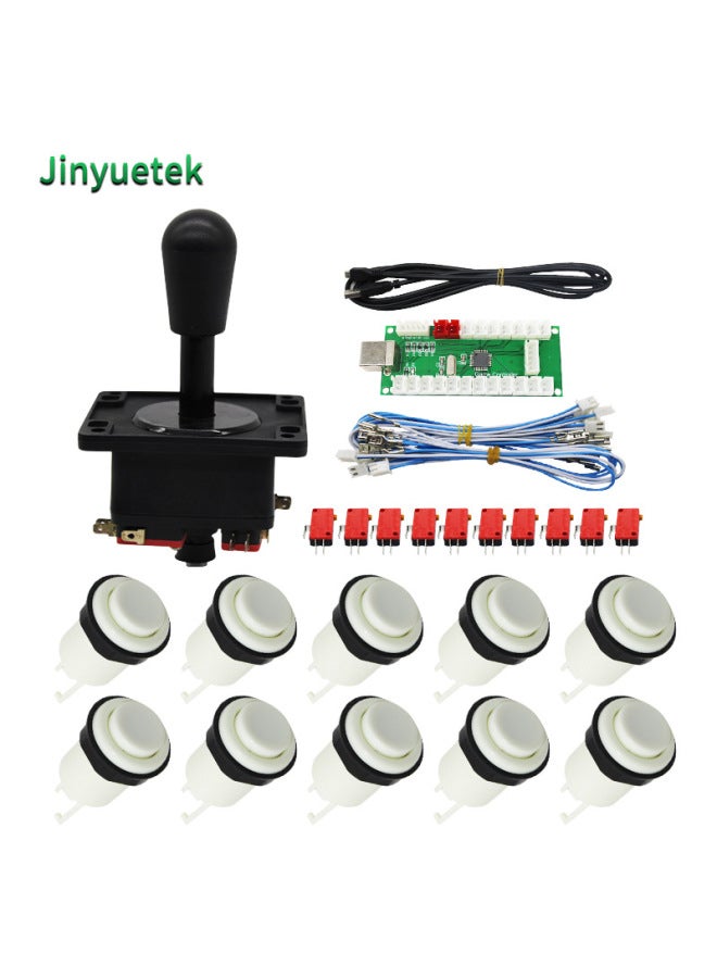 DIY Arcade Rocker Kit USB Computer Rocker Circuit Board Arcade Gamepad TW American Rocker Button-Product Color:DIY American Single Kit-Blue  - Image 2