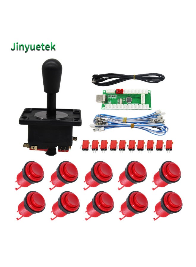 DIY Arcade Rocker Kit USB Computer Rocker Circuit Board Arcade Gamepad TW American Rocker Button-Product Color:DIY American Single Kit-Blue  - Image 3