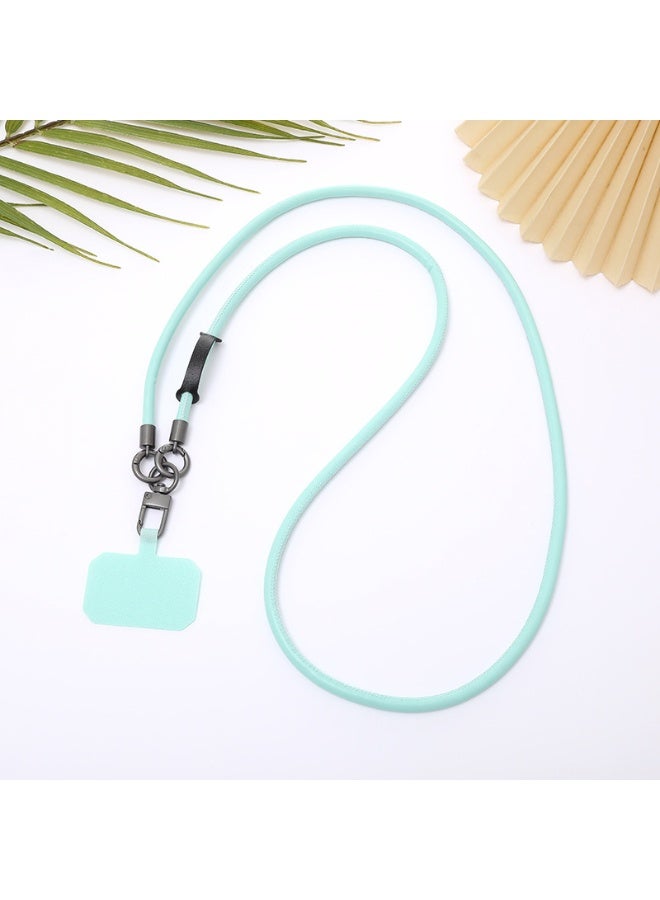 NIBEMINENT Beaded Phone Lanyard, Anti Lost Removable Wrist Strap, PU Leather Bracelet Pendant, Phone Keychain Lanyard