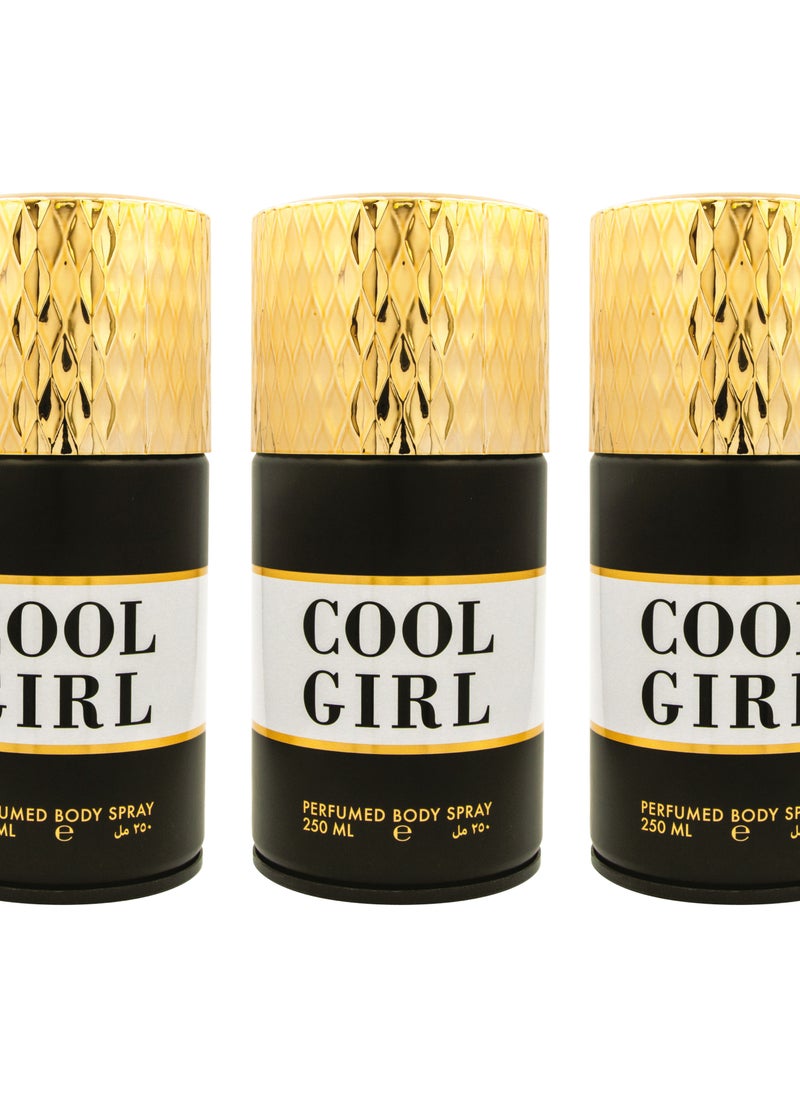 Cool Girl Perfumed Spray 250ml Pack Of 3 - pzsku/ZC3A7FE1504ED9C5AD66EZ/45/_/1667371490/0efc166a-4782-4848-adbe-ff7a0ec110bb