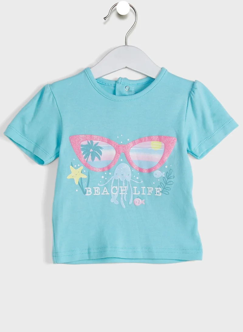 lily and jack Infant Printed Top & Legging Set