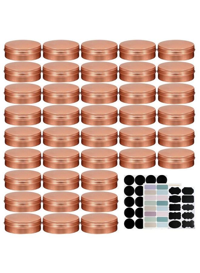 LIYAR 4oz Cans Tin Aluminum Metal Tin 50 Pack Metal Container Jars Aluminum Round Tins with Screw Lids for Salve, Spices or Candies(Pastel Orange) - Image 1