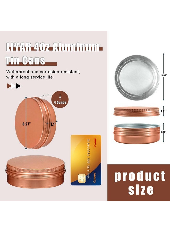 LIYAR 4oz Cans Tin Aluminum Metal Tin 50 Pack Metal Container Jars Aluminum Round Tins with Screw Lids for Salve, Spices or Candies(Pastel Orange) - Image 2