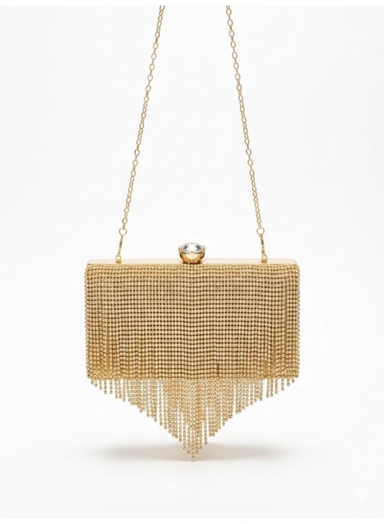 لايف ستيلاش  حقيبة كروس للسهره انيق - جولد ZS-5 - Image 3