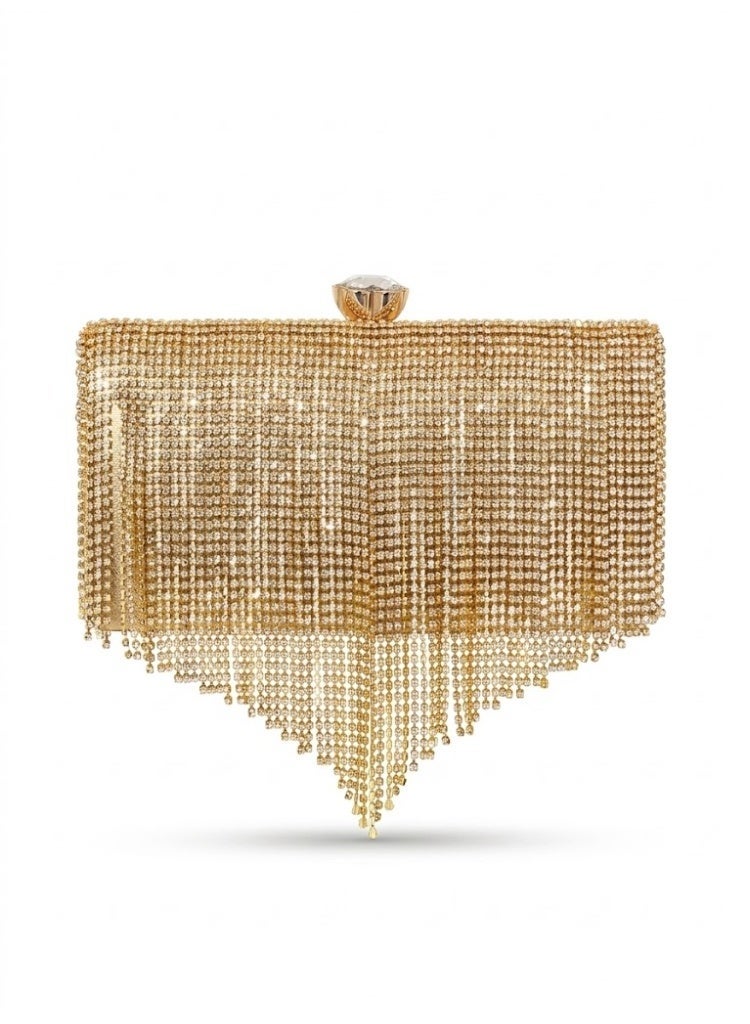 لايف ستيلاش  حقيبة كروس للسهره انيق - جولد ZS-5 - Image 2