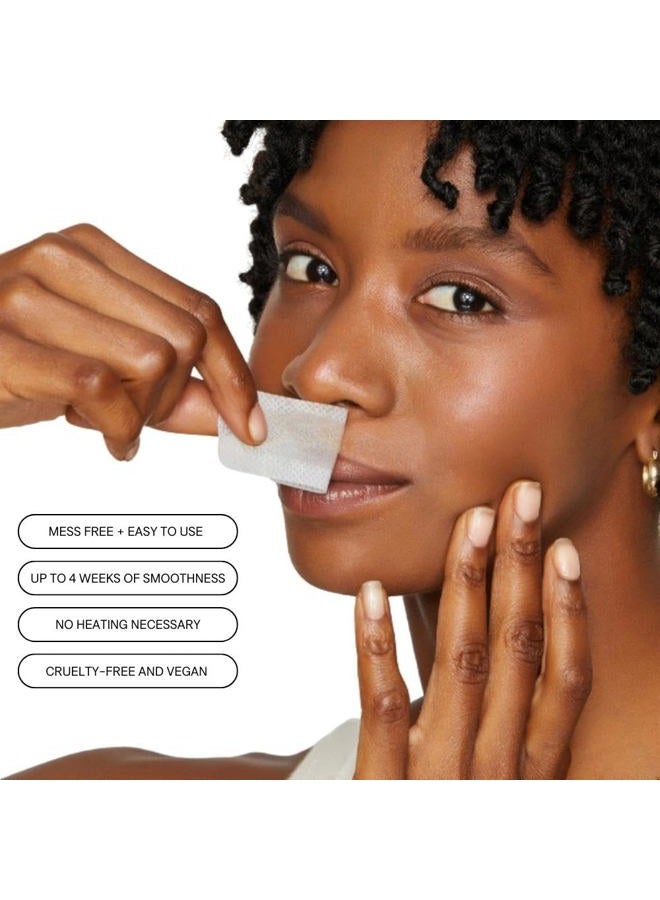 No mo-stache Wax Strips for Lip and Face - Hair Removal Kit - 40 Travel Friendly Individual Use Strips - Vegan - Paraben Free - Safe for All Skin Types - For Women - Shark Tank Product - Image 2