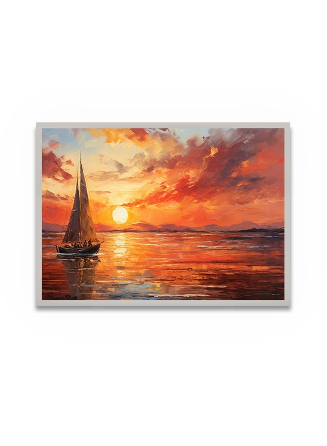 Marktna Canvas Wall Art For Wall Decoration Abstract Design With A Hollow Silver Frame Size 120x80cmOne Piece - Image 2