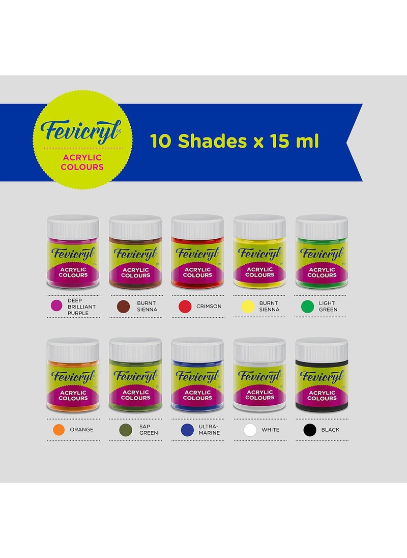 Pidilite Fevicol MR 1 kg and Fevicryl Sunflower Kit (10 colours, 15 ml each)combo for DIY | Art & Craft Kit for Kids and Artists  - Image 4