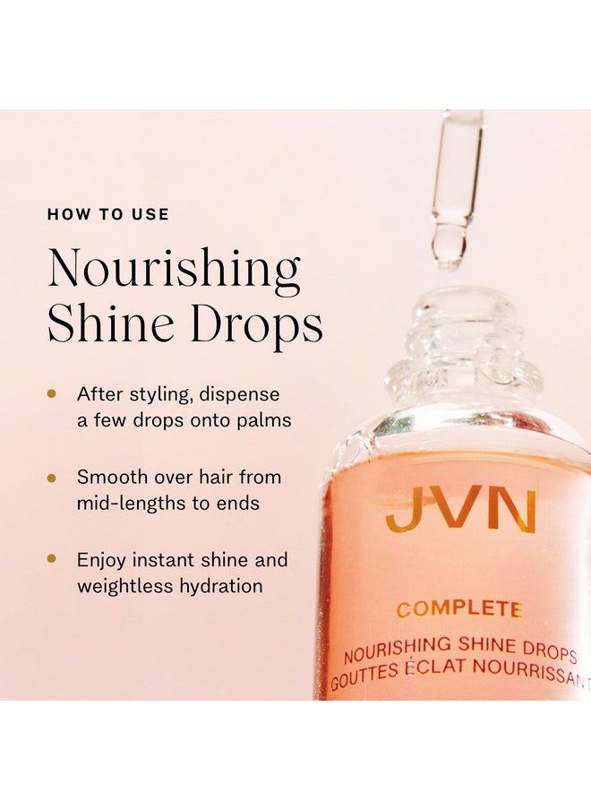 JVN - Complete Nourishing Shine Drops Hair Oil For Hydration And Longterm Hair Health Styling Oil For All Hair Types Sulfatefree 1.7 Fluid Ounces - Image 1