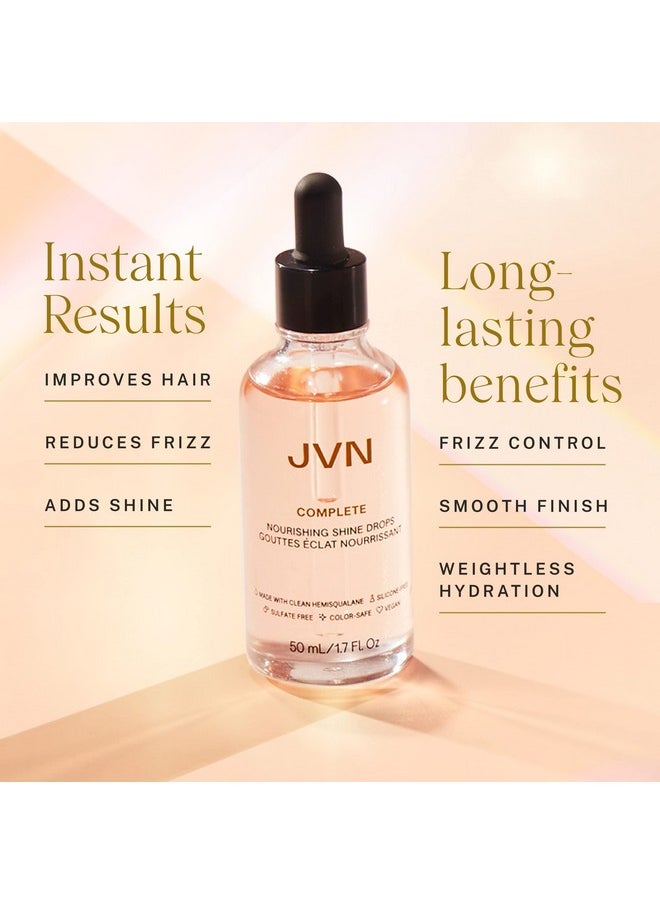 JVN - Complete Nourishing Shine Drops Hair Oil For Hydration And Longterm Hair Health Styling Oil For All Hair Types Sulfatefree 1.7 Fluid Ounces - Image 1