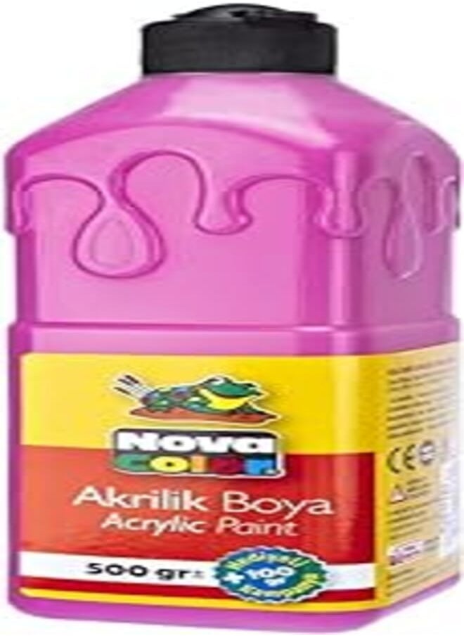 Nova Color Nova color acrylic paint pink nc-390 bottle 500 grams for canvas, ceramic, glass, wood, paper 
