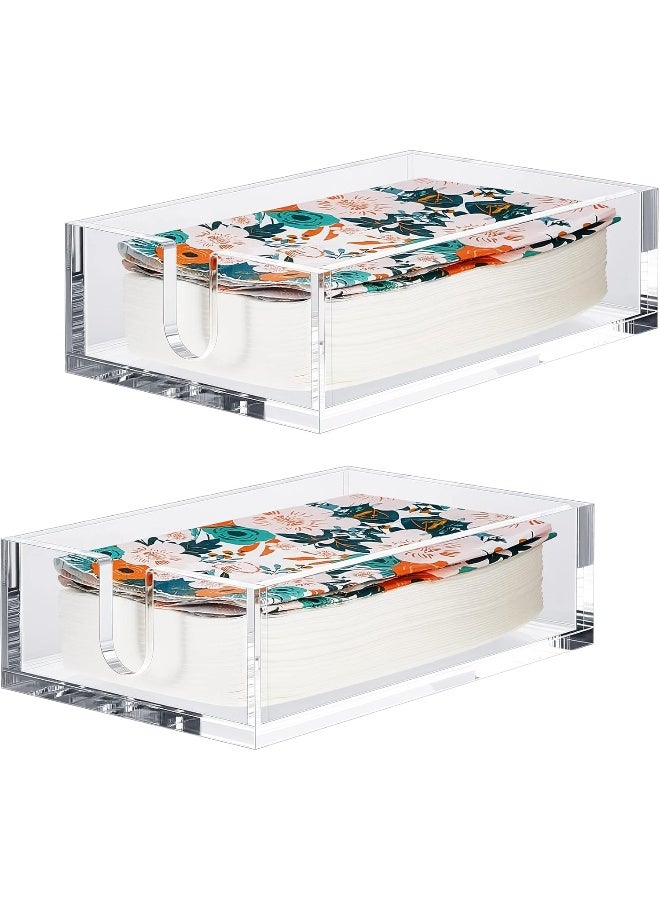 TPGP 2 Pack Acrylic Clear Paper Napkin Holders  - Image 1