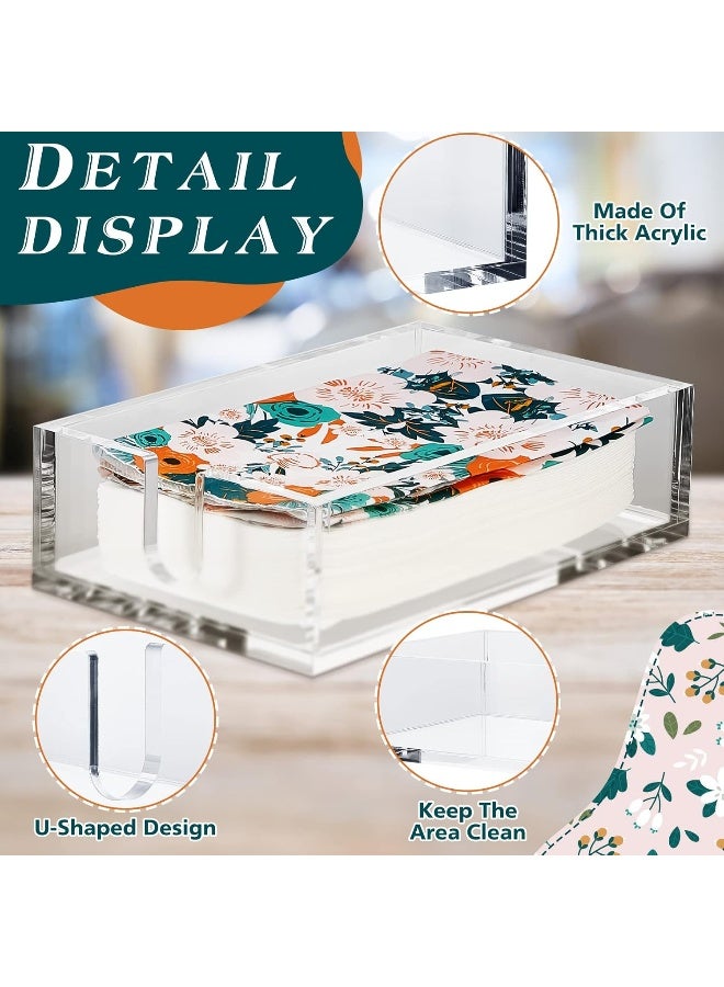 TPGP 2 Pack Acrylic Clear Paper Napkin Holders  - Image 3