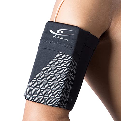 HiRui Universal Sports Armband Cell Phone Armband Sleeves Running Armband for Exercise Workout, Compatible with iPhone 16/16Plus/Pro/15/15Plus/14/13 Samsung Galaxy All Phones (Large, Black) - Image 1