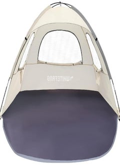WhiteFang Beach Tent Anti-Uv Portable Sun Shade Shelter For 3 Person, Extendable Floor With 3 Ventilating Mesh Windows Plus Carrying Bag, Stakes And Guy Lines (Baby'S Breath)  - Image 2
