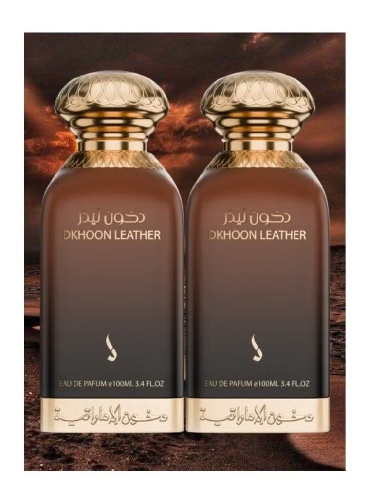 Dkhoon alemiratia 2 Pieces Dkhoon Leather Perfume 100ML
