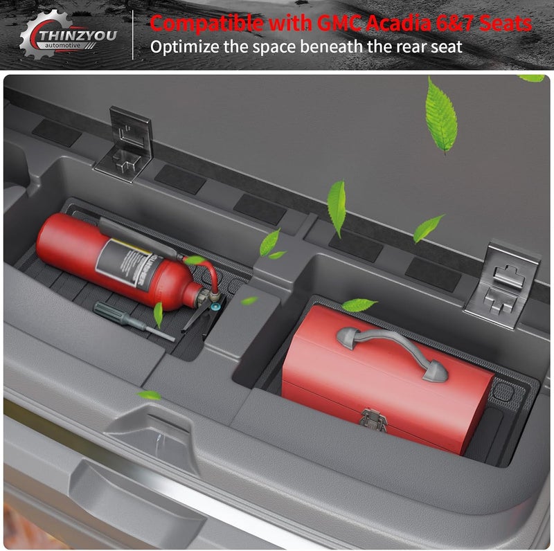 Thinzyou Sub Truck Mat Compatible with 2017-2023 GMC Acadia Rear Bed Lower Mat TPE Bed Liner TPE All Weather 2022 Acadia Accessories (Compatible with 2017-2023 6 Seats, Sub Trunk Mat) - Image 5