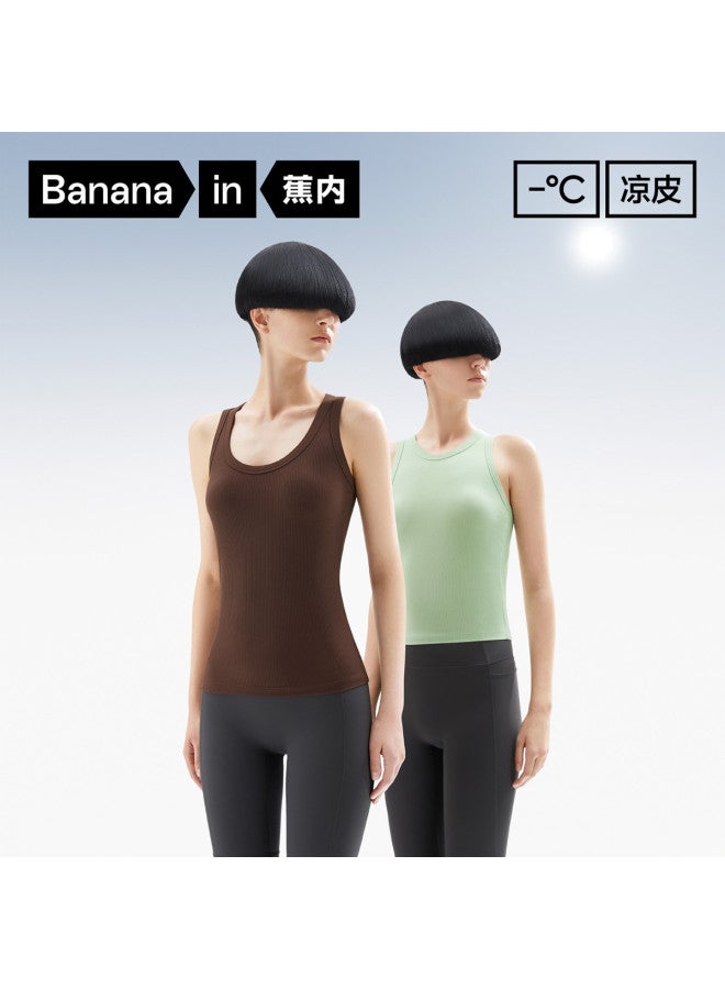 Bananain 501C Women'S Round-Neck Tank Top - Seamless High-Stretch Modal Slimming Base Layer With Side Coverage - Image 3