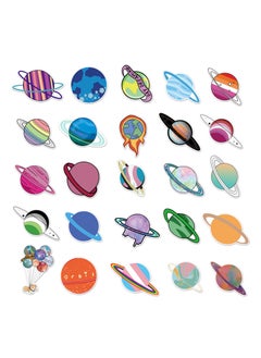 Generic 50 Pcs Outer Space Planets Stickers Planetary Systems Waterproof Vinyl Decals for Water Bottles Laptop Refrigerator Luggage Computer Mobile Phone Skateboard  - Image 3