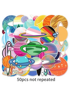 Generic 50 Pcs Outer Space Planets Stickers Planetary Systems Waterproof Vinyl Decals for Water Bottles Laptop Refrigerator Luggage Computer Mobile Phone Skateboard  - Image 5
