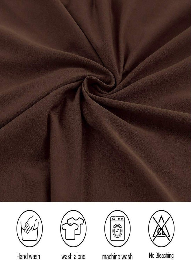 Decorian Polycotton Printed Dining Table Cloth with Dining Chair Covers,Slipcovers (Brown Flower Stripes, 6 Seater Table Cover + 6 Chair Cover) - Image 3