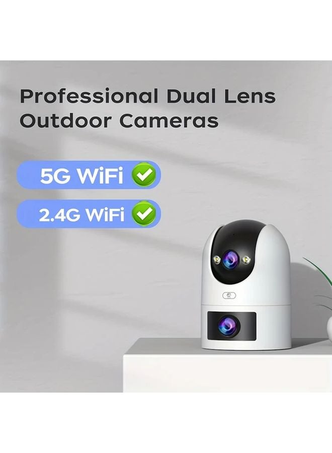 ON8J Color 5G Dual Lens Wireless WiFi Home Security Camera PTZ Night Vision Motion Detection - Image 1