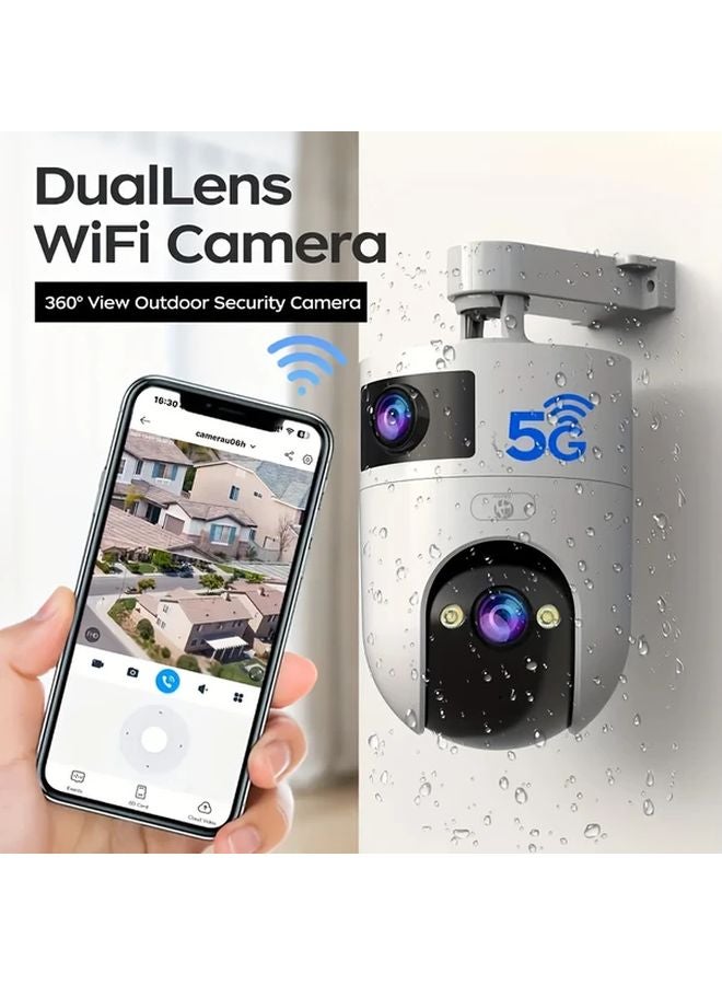 ON8J Color 5G Dual Lens Wireless WiFi Home Security Camera PTZ Night Vision Motion Detection - Image 2