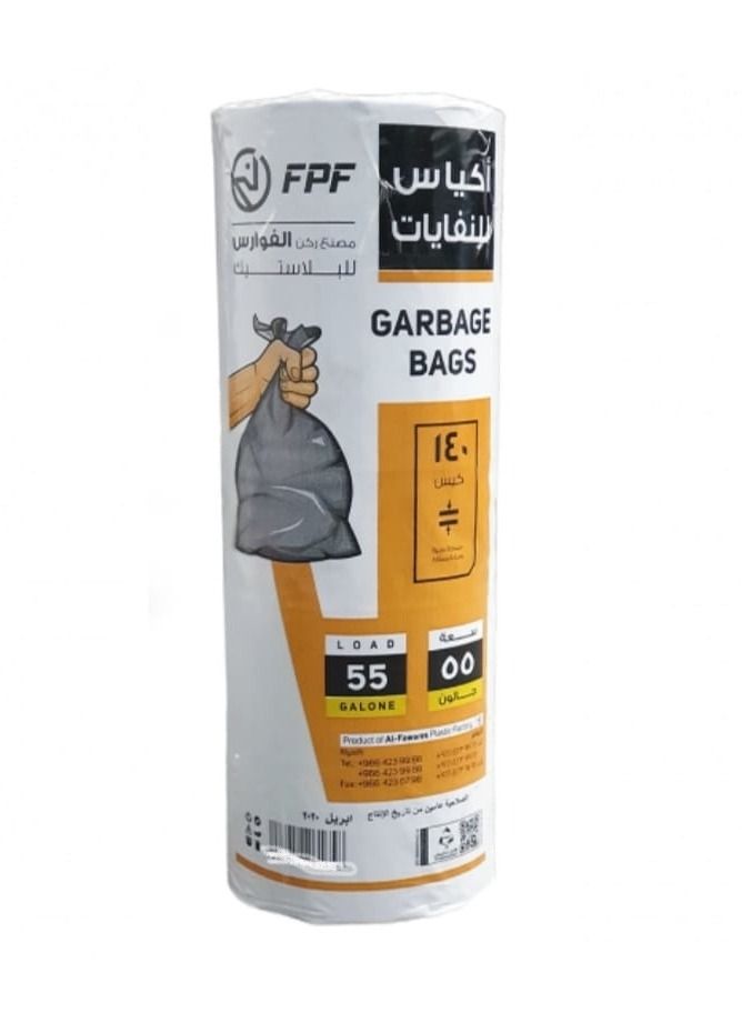 FPF Garbage Bags, Heavy Roll, Load 55 Galone / 140 Bags