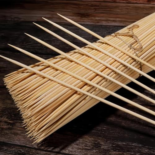 Newflager 400 Pack 12 Inch Natural Bamboo Wood Barbecue Skewers for Grilling, Kabob, Fruit, Appetizer, Cocktail, Sausage, Chocolate Fountain, BBQ Sticks. (Φ=4mm) - Image 5
